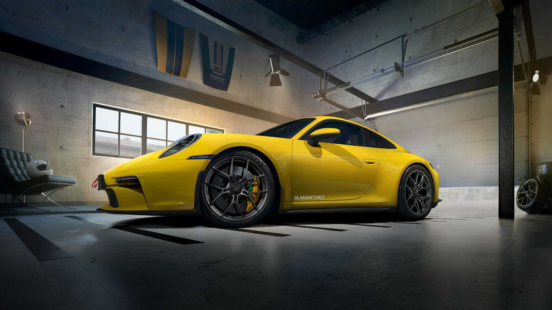 Imagen de Porsche Manthey amarillo