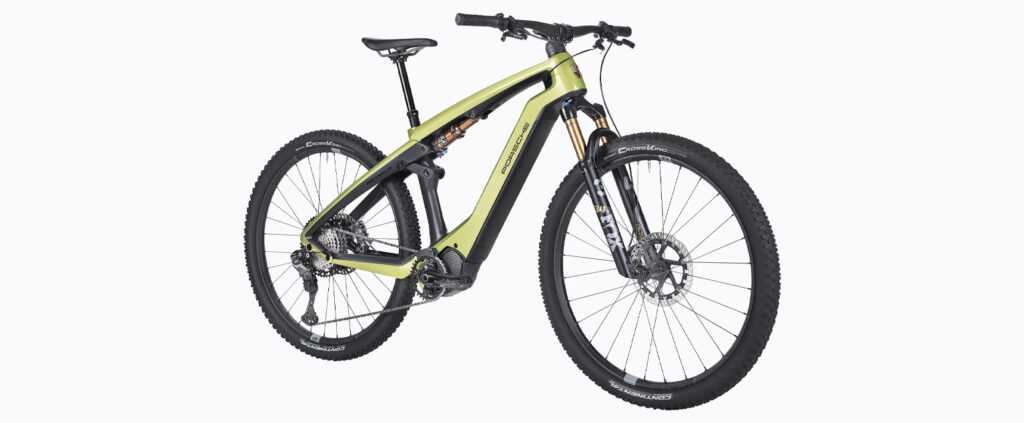 Porsche eBike Cross Performance EXC en color amarillo
